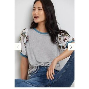 Anthropologie embellished jersey shirt